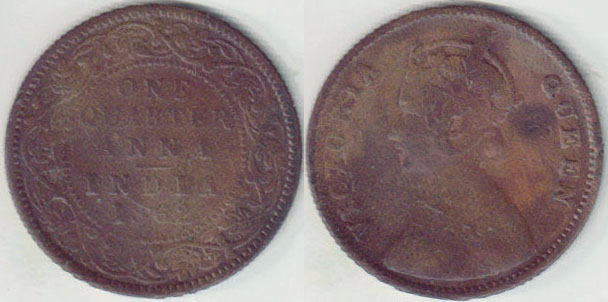 1862 India 1/4 Anna A008505